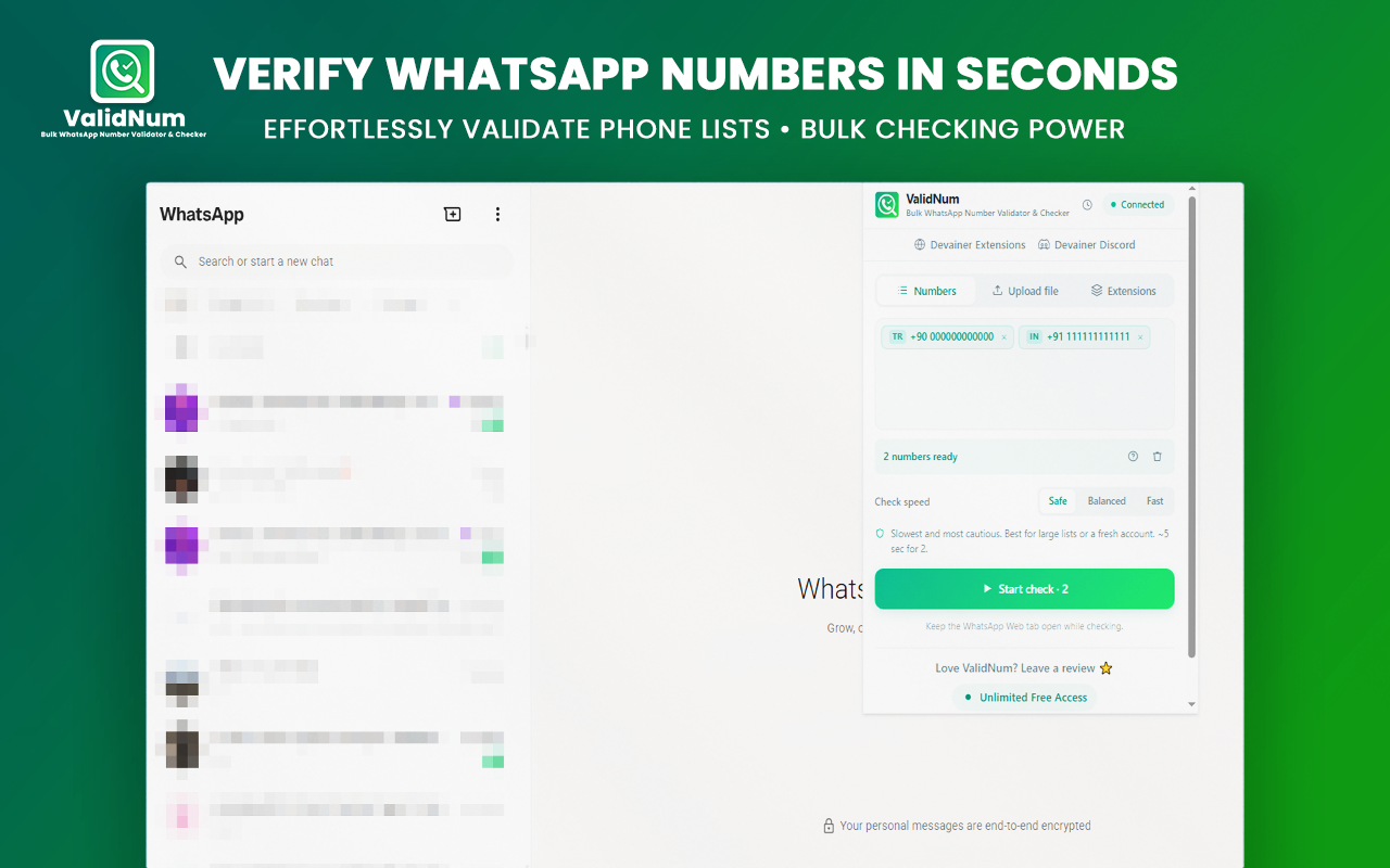 ValidNum - Bulk WhatsApp Number Validator & Checker