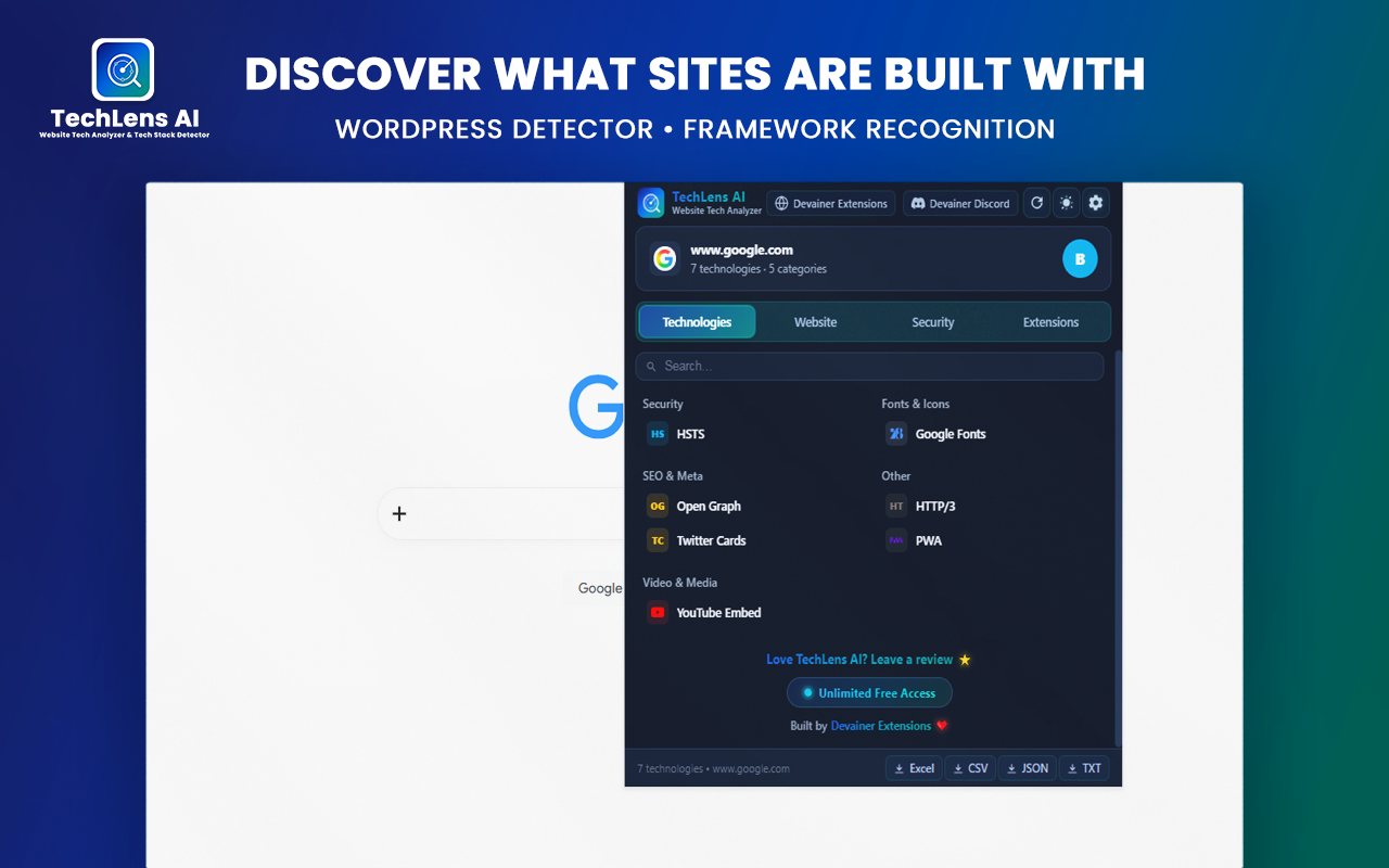 How to Analyze Any Website Tech Stack with TechLens AI