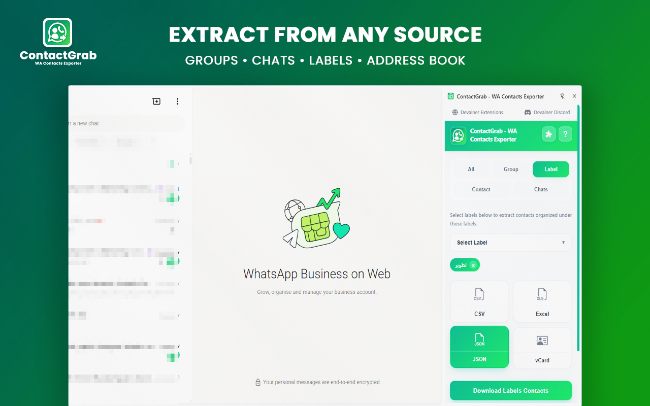 How to Export WhatsApp Contacts & Group Members with ContactGrab