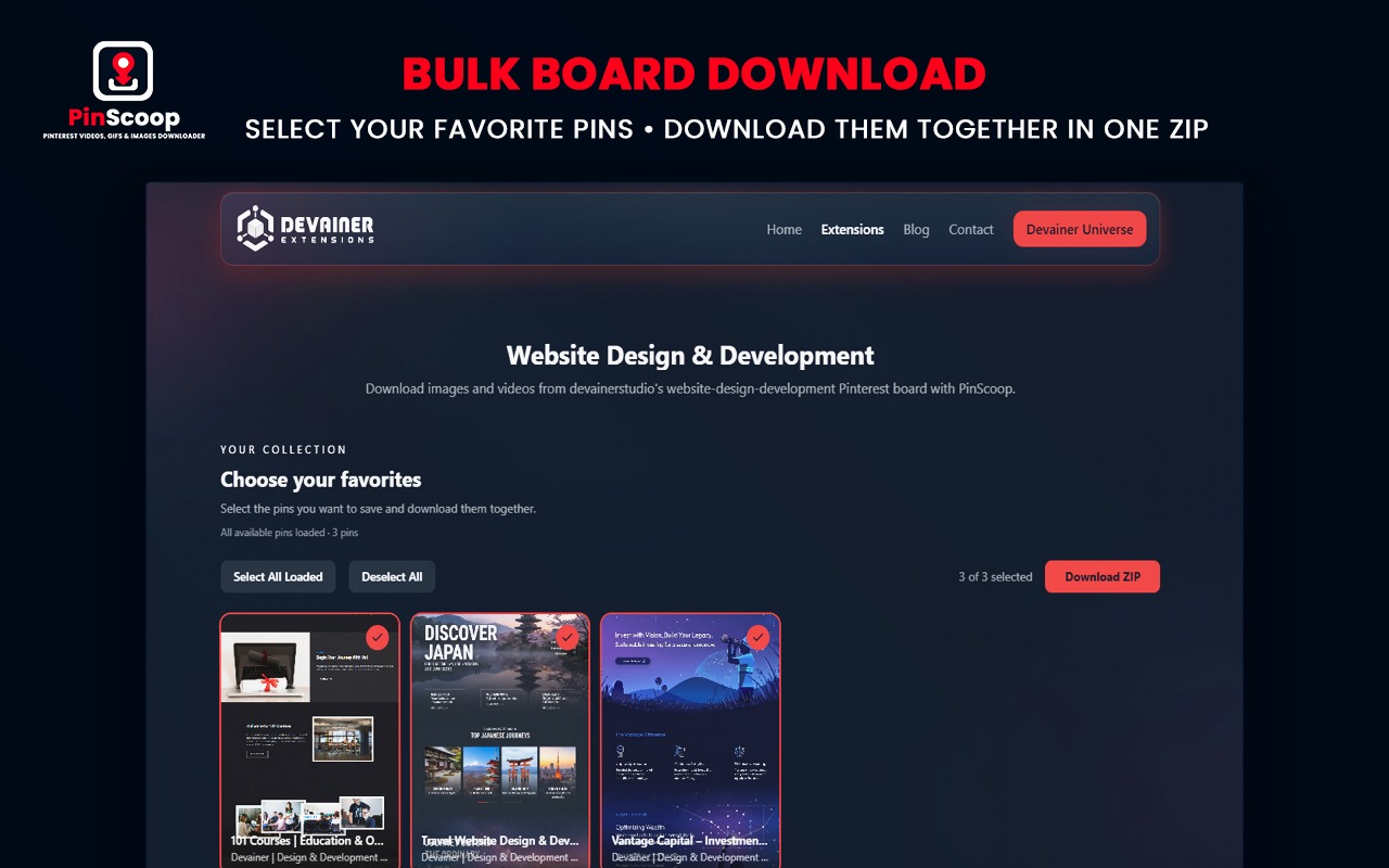 PinScoop - Pinterest Boards Downloader